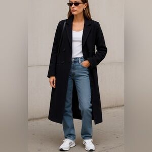 James Perse Women’s Double-Breasted Cotton Coat, Like New!!